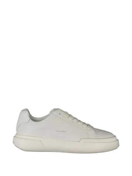 Sneakerși Calvin Klein din piele cu imagine alb