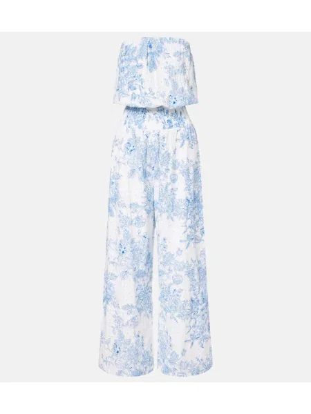 Salopetă Melissa Odabash cu broderie alb