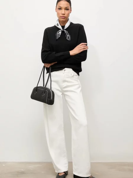 Vuneni pulover Answear.LAB lagane crna