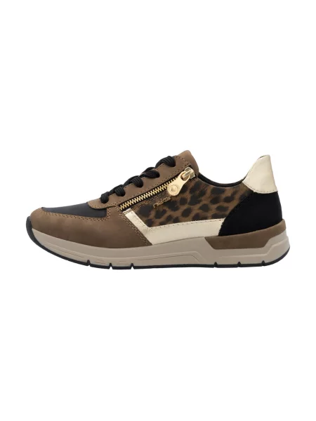 Sneakerși Rieker cu șireturi negru