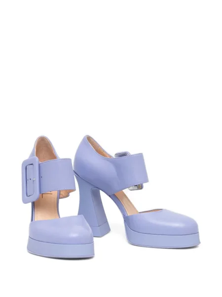 Pantofi cu toc Agl cu platformă cu cataramă violet