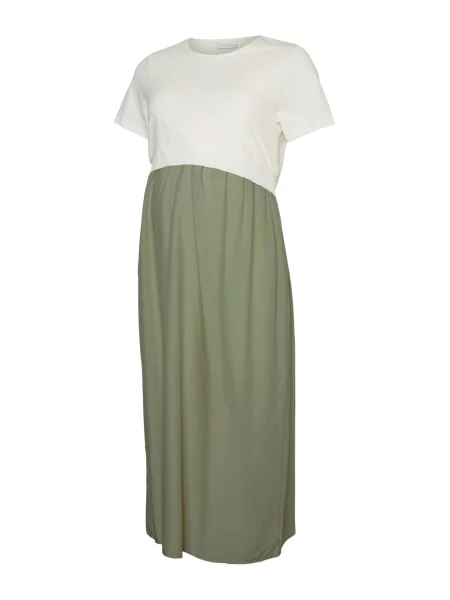 MAMALICIOUS Rochie MLKammie oliv / natural alb