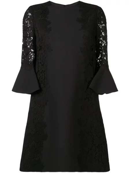 Sukienka Valentino Garavani koronkowa garniturowa czarna