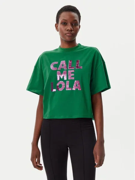 LOLA CASADEMUNT Marškinėliai Relaxed Fit žalia