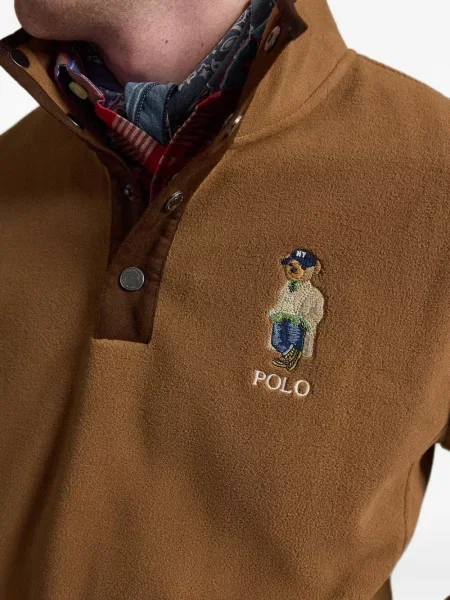 Μικρός κασκέτο Polo Ralph Lauren με κέντημα από ζέρσεϋ καφέ