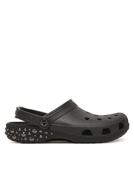 Papuci Crocs cu tepi clasici negru