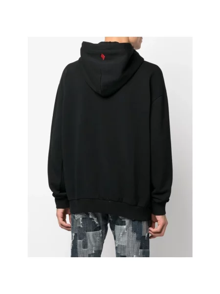 Bluza z kapturem Marcelo Burlon z kapturem z nadrukiem czarna