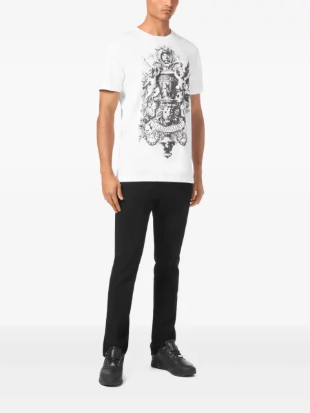 Tricou Billionaire cu imagine alb