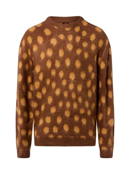 Santa Cruz Sweter Jaguar Knit Mężczyźni Sztuczne włókno wzorzysty S brązowy