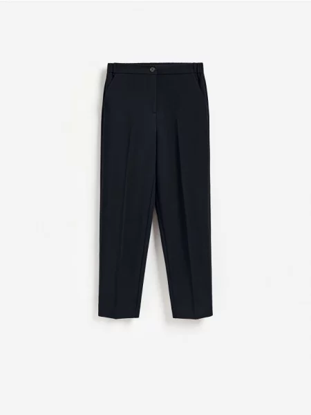 Reserved Pantaloni țigaretă la dungă bleumarin