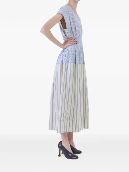Rochie midi Paul Smith cu dungi albastru