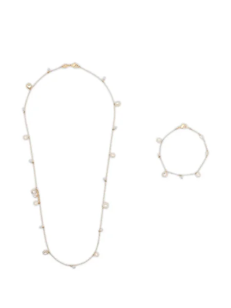 Colier Swarovski cu perle auriu