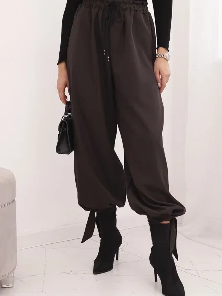 Pantaloni Kesi Włoski cu legături maro