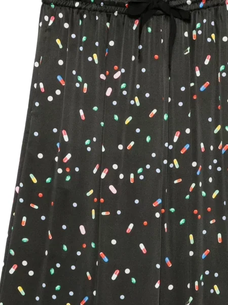 Pantaloni Cynthia Rowley cu imagine negru