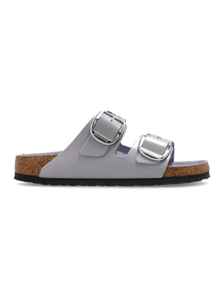 Klapki Birkenstock na sprzączkę fioletowe