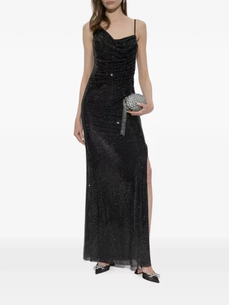 Rochie maxi Self-portrait negru