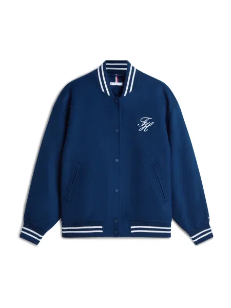 Tommy Hilfiger Bomber jakna z dodatkom volne modra
