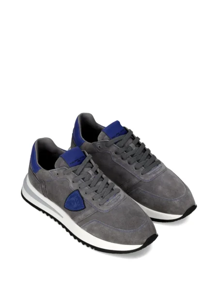 Sneakerși Philippe Model Paris din piele de căprioară gri