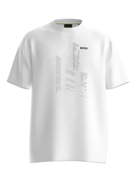 Tricou Boss cu imagine alb