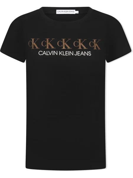 Sukienka koszulowa dziecięca Calvin Klein czarna