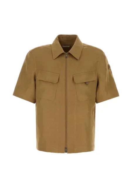 Риза Moncler кафяво