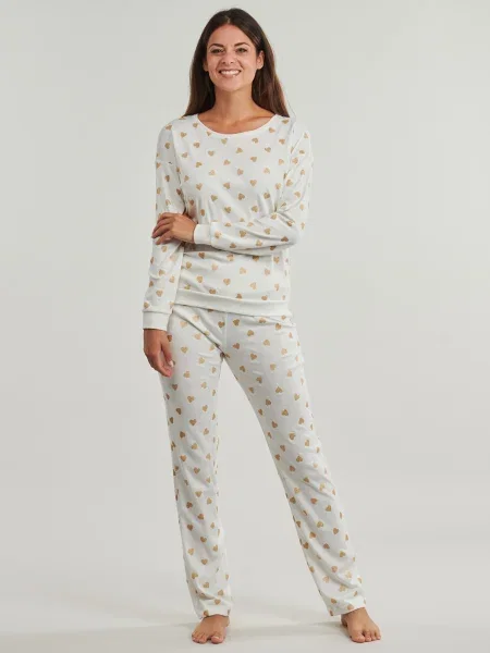 Pijamale Petit Bateau alb