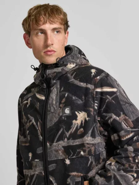 Kurtka z polaru z kapturem model Blevin' Carhartt Work In Progress czarna