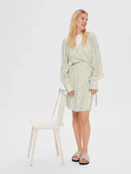 SELECTED FEMME Ruha MINNA-ALVA / világoskék / zöld bézs