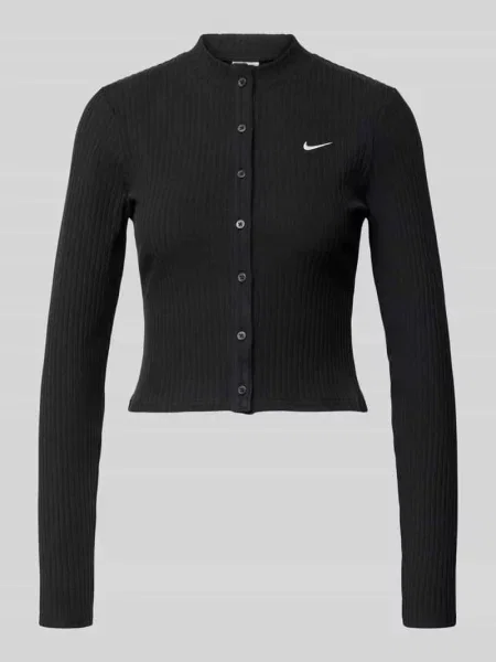 Kardigan w efekcie prążkowania model CHILL' Nike czarny