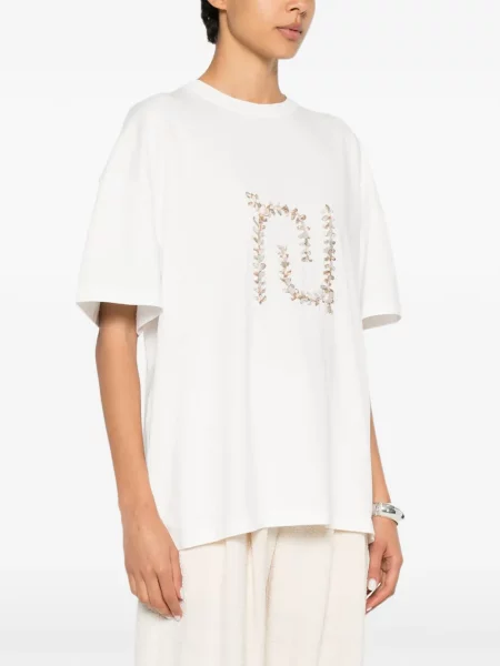 Tricou Nanushka cu model paisley alb