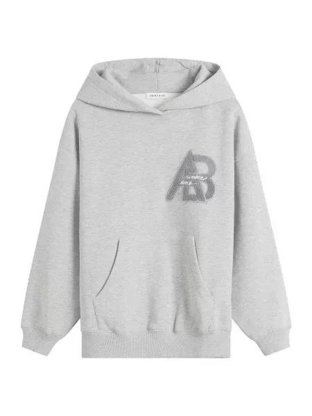 Bluza z kapturem Anine Bing w kolorze melanż szara