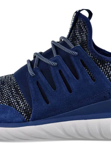 Leggings Adidas cu șireturi din dantelă cu talie înaltă albastru
