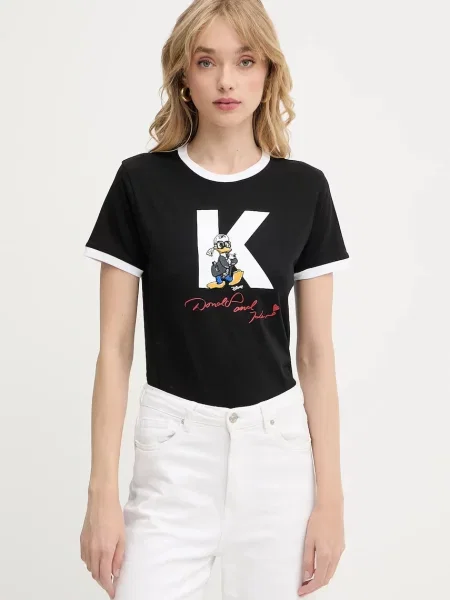 Kratka majica Karl Lagerfeld KL X DISNEY črna
