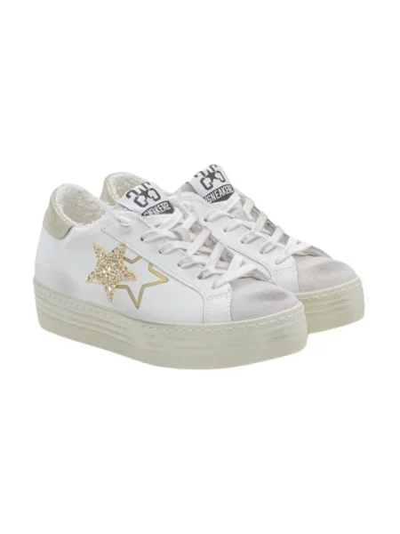Sneakersy 2star skórzane białe