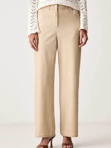 MM by Max Mara blugi straight pentru femei MMLGELATO bej