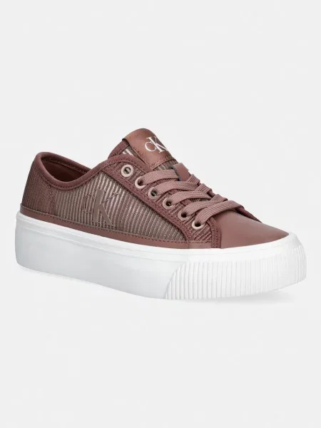 Calvin Klein VULC FLATF LACEUP STRIPED NYL sneakers pentru femei maro