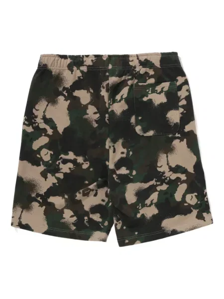 Pantaloni scurți A Bathing Ape® cu imagine cu model camuflaj verde