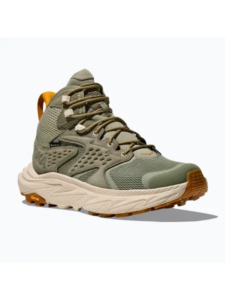 Мъжки туристически обувки HOKA Anacapa 2 Mid GTX sea moss/oat milk зелено