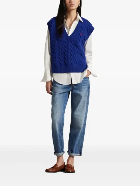Slip de baie Polo Ralph Lauren alergare cu cordon cu imagine alb