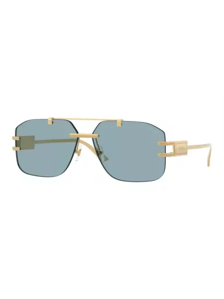 Versace Akcesoria Mężczyzna Żółty 60 MM Stylowe okulary przeciwsłoneczne w czarnym niebieskie