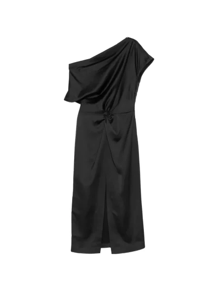 Rochie midi Imperial cu un umăr gol negru