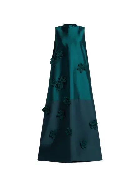 Rochie Greta Constantine cu model floral de costum verde