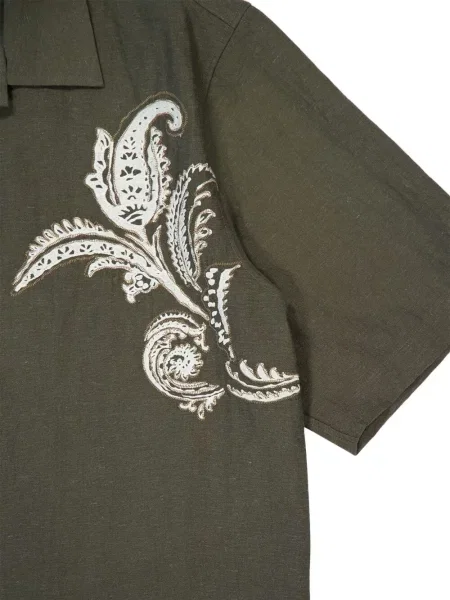 Cămașă Commas cu model paisley verde