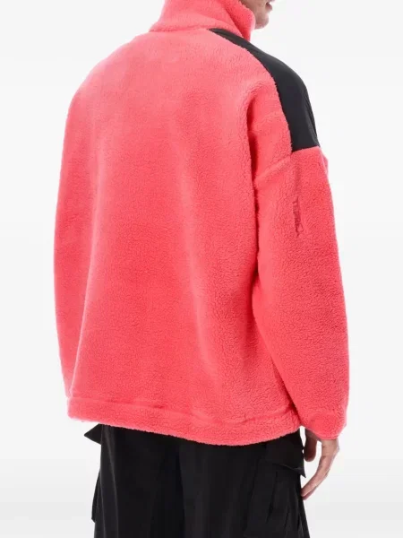 Geacă Adidas alergare din piele de căprioară roz