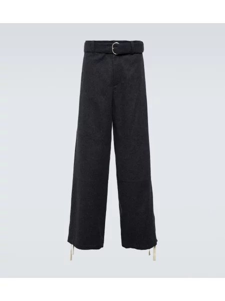 Pantaloni Jil Sander de lână gri