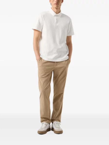 Tricou polo Bogner tricotate alb