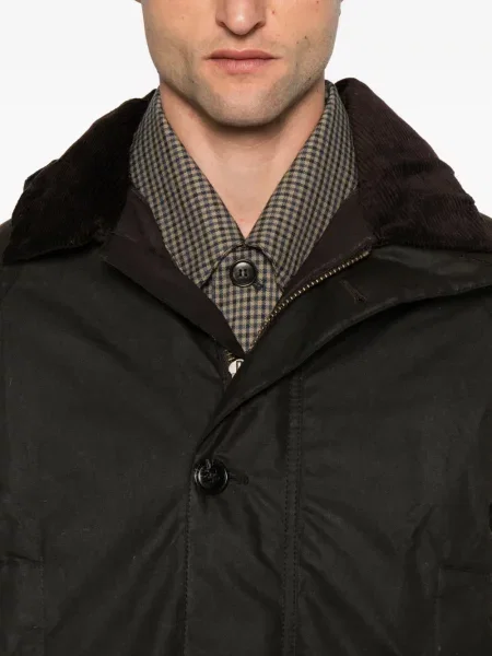Palton Barbour de catifea cord maro