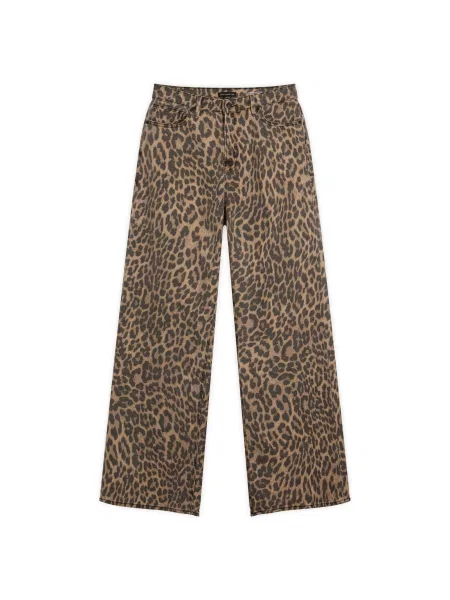 Jeansy Good American w panterkę