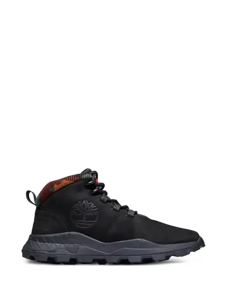 Botine Timberland cu șireturi din dantelă negru