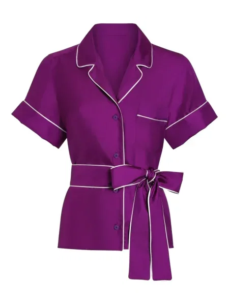 Cămașă Dolce & Gabbana de mătase violet